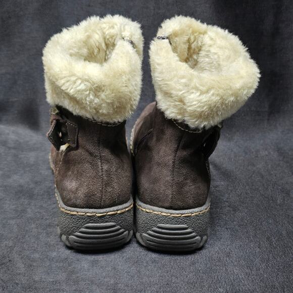BareTraps Leather Faux Fur Suede Mid Calf Breesen Winter Boots Side Zip Shoes - Picture 5 of 10